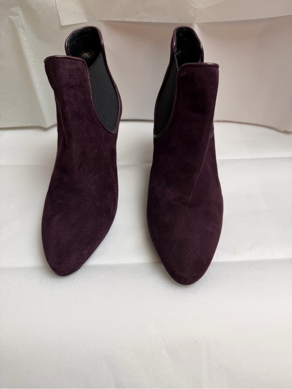 Aquatalia Women's Suede Ankle Boots in Plum